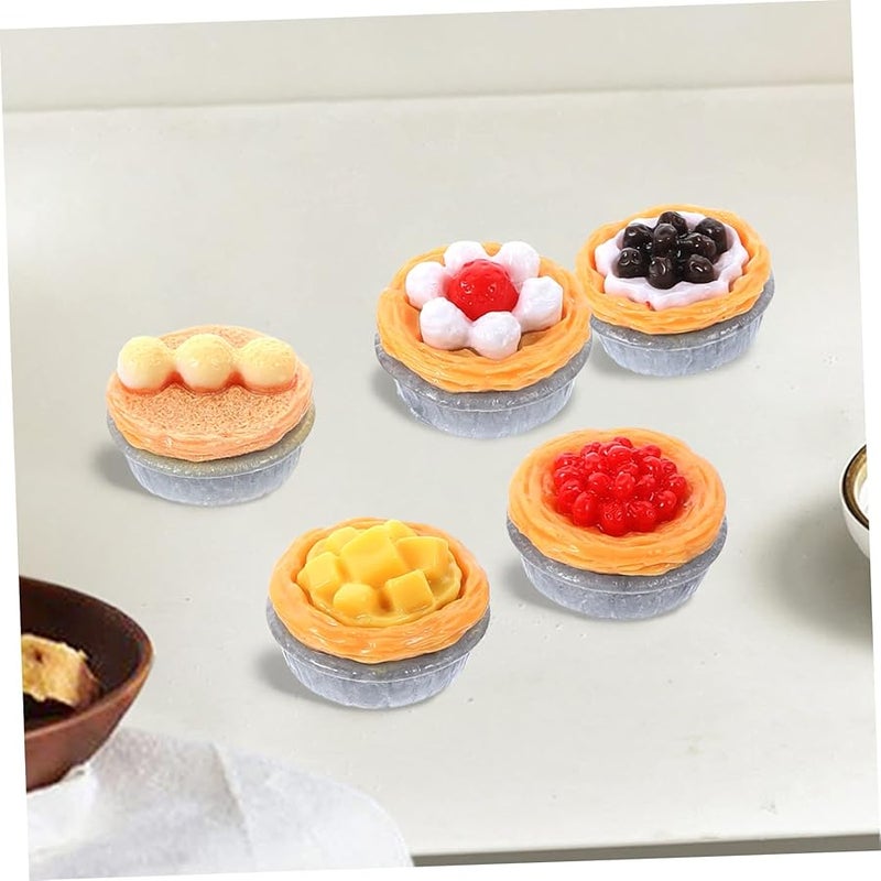20 Pcs Realistic Resin Egg Tart Display Models For Shop Window Photography Props - Image 2